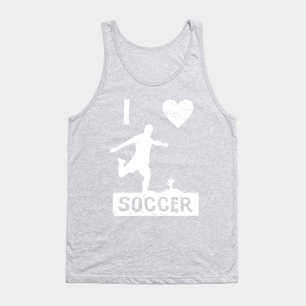 I Love Soccer soccer player Tank Top by Lomitasu